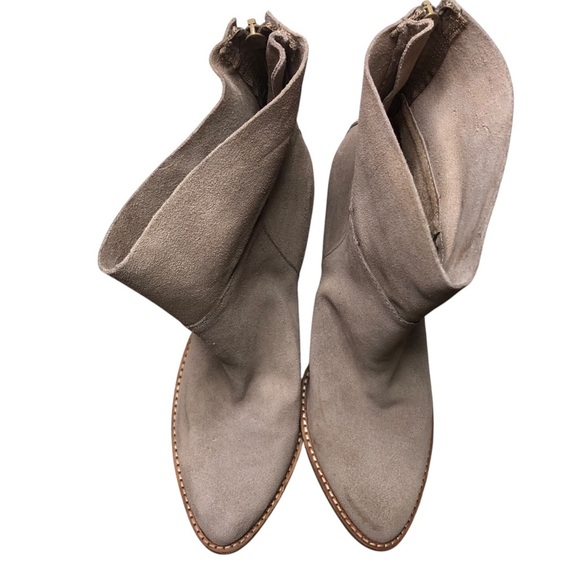Free People X Matisse Shamus Slouch Suede Boots Wo's 9 Beige Tan Western Boho - Picture 2 of 8